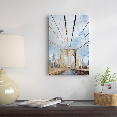 «Brooklyn Bridge Walkway I», reproduction de photo sur toile