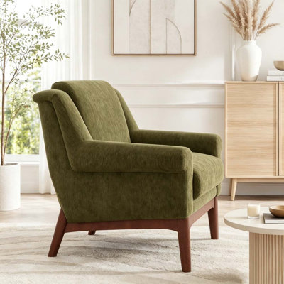 Chaise d'appoint moderne avec accoudoirs évasés