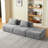 3 Seater Compressed Apartment Of Chenille, No Assembly, Comfortable, Space For Living Room, Versatile Design, Sponge And Pocket Spring Structure Grey With Apartment, Instant Use, Soft Support-1057708485