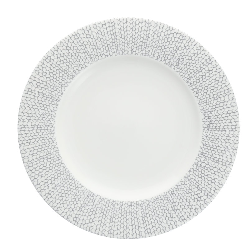 Fortessa Amanda 10.8 Dinner Plate, White/Gray
