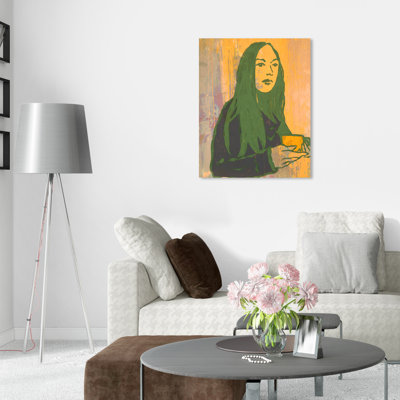 " People And Portraits Lady Green Tea " Painting Print