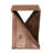 Sheesham Wood Cutout Angular Twisted Geometric Brown Side End Accent Table With Natural Wood Grains