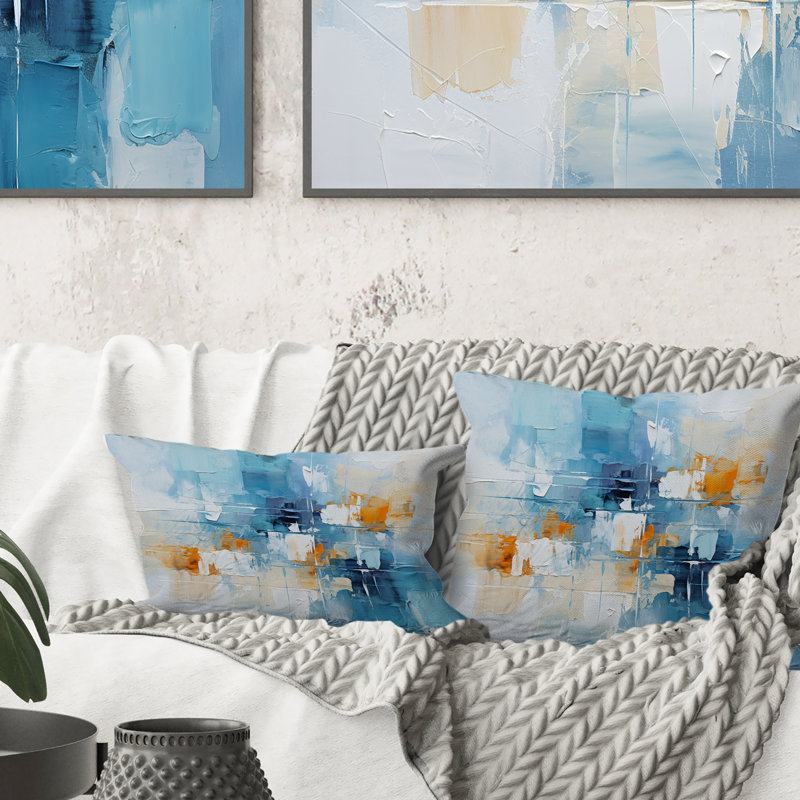 Collage céleste blanc bleu ciel - Coussin décoratif imprimé ciel