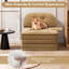 Canapé-lit futon capitonné pliable avec support pour le dos, taille simple, velours côtelé-591291746