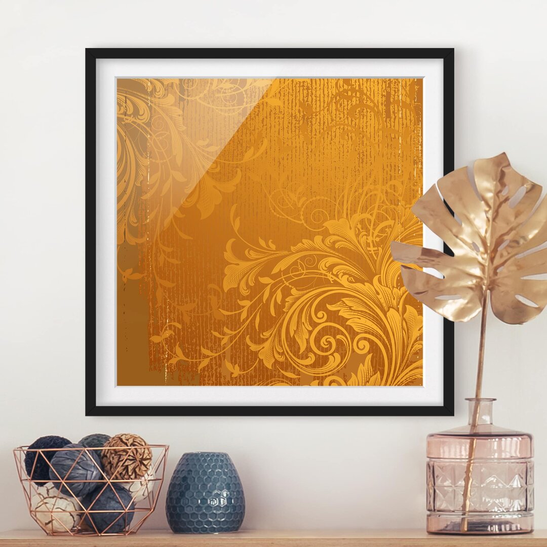 Gerahmtes Poster Golden Flora