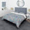 Blue Mega Patchwork Polyester Drunkard's Path Duvet Cover Set