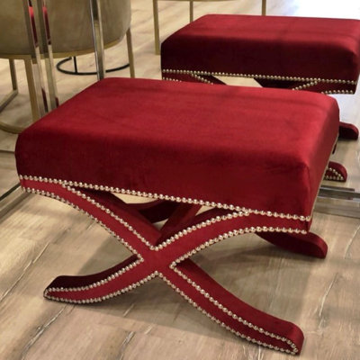 Halsey 60cm Wide Tufted Pouf Ottoman