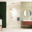 Porte de douche sans cadre l 56 "à 60" x H 76 "