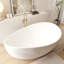 Baignoire de trempage autoportante en résine de luxe 71 po x 43 po