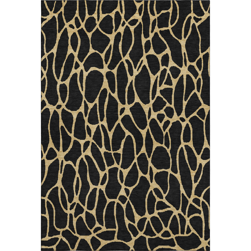 Tapis géométrique Guada AMF1023 lavable à la machine de qualité supérieure, Rectangle 10 pi x 14 pi