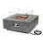 Albany 36" Square Gas Fire Pit Table with Glass Windscreen, Burner Lid, & Cover-108682755