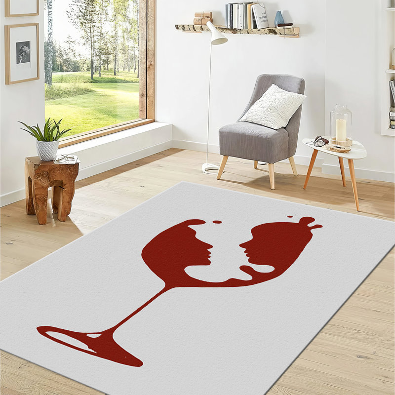 Spacieux tapis non tissé à motif mince avec motif géométrique complexe pour une décoration chic