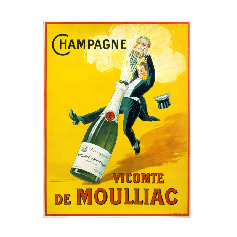 Art sur toile Marcus Jules Champagne 2, 19" H x 14" W
