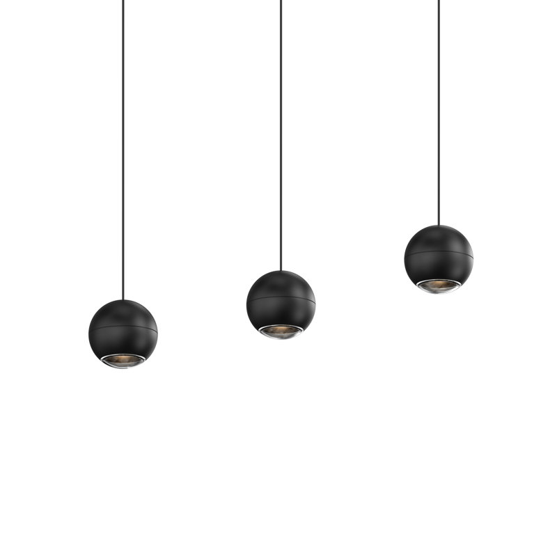Hemisphere 5 - Light LED Pendant, Textured Black, 1