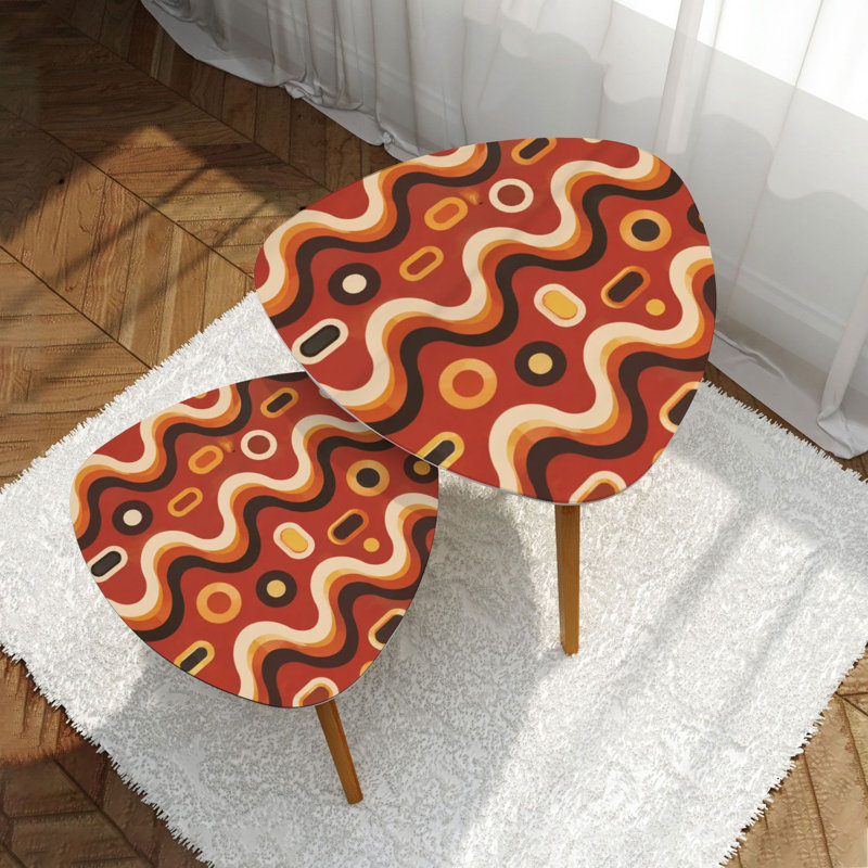 Ensemble de 2 tables basses gigognes Triangle