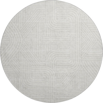 Premium Machine Washable Prisco Ivory Rug