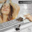 Drain de douche linéaire en nickel brossé Mango 24 po, drain de plancher rectangulaire, acier inoxydable 304, pieds réglables, crépine, crochet