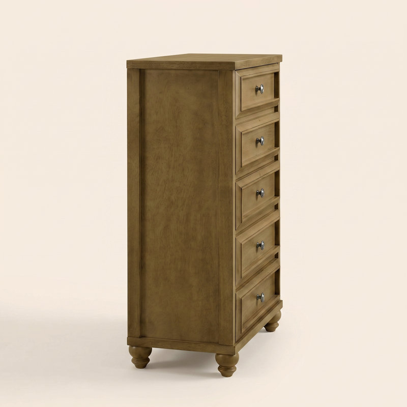 Commode 5 tiroirs Caskey, Chêne antique