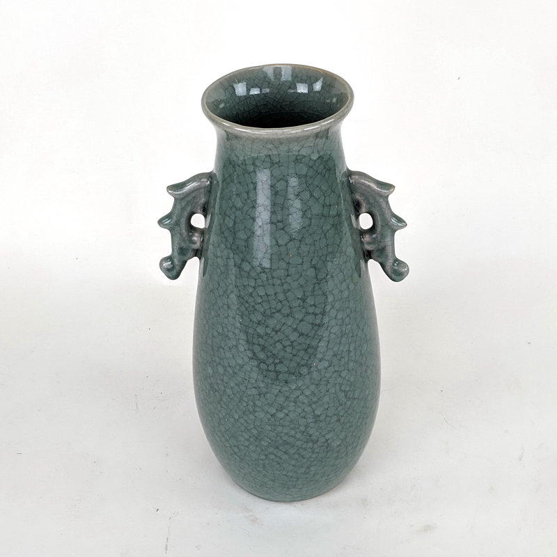 Pot en porcelaine vert 12 po