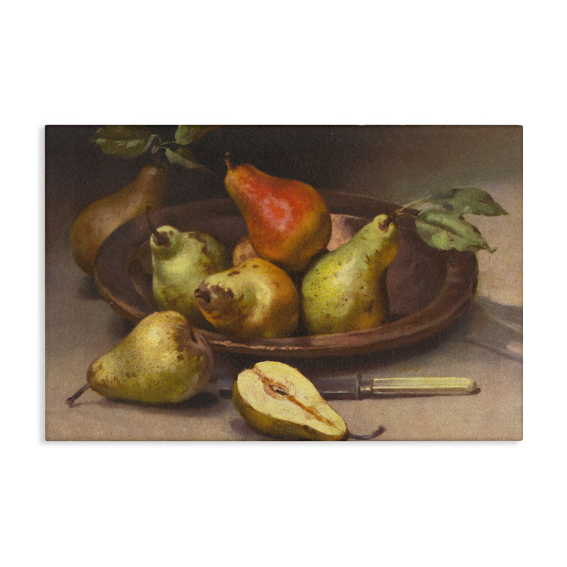  Art mural classique sur toile, "Poires classiques" par Tina Higgins Designs, Inc., H 16 po x l 24 po