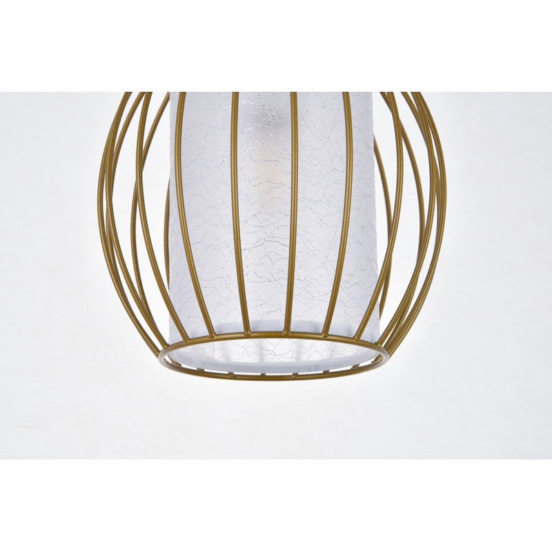 Davon 1-Light Dimmable Teardrop Pendant, Brass