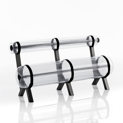 L150 Aluminium And Crystal Black PVC Bench