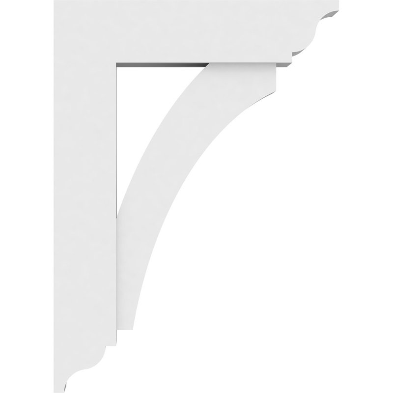 Standard Thorton Architectural Grade PVC Bracket with Traditional Ends, 22"H x 3"W x 16"D