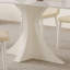 Table de salle à manger blanche en acier au carbone fritté-331681124