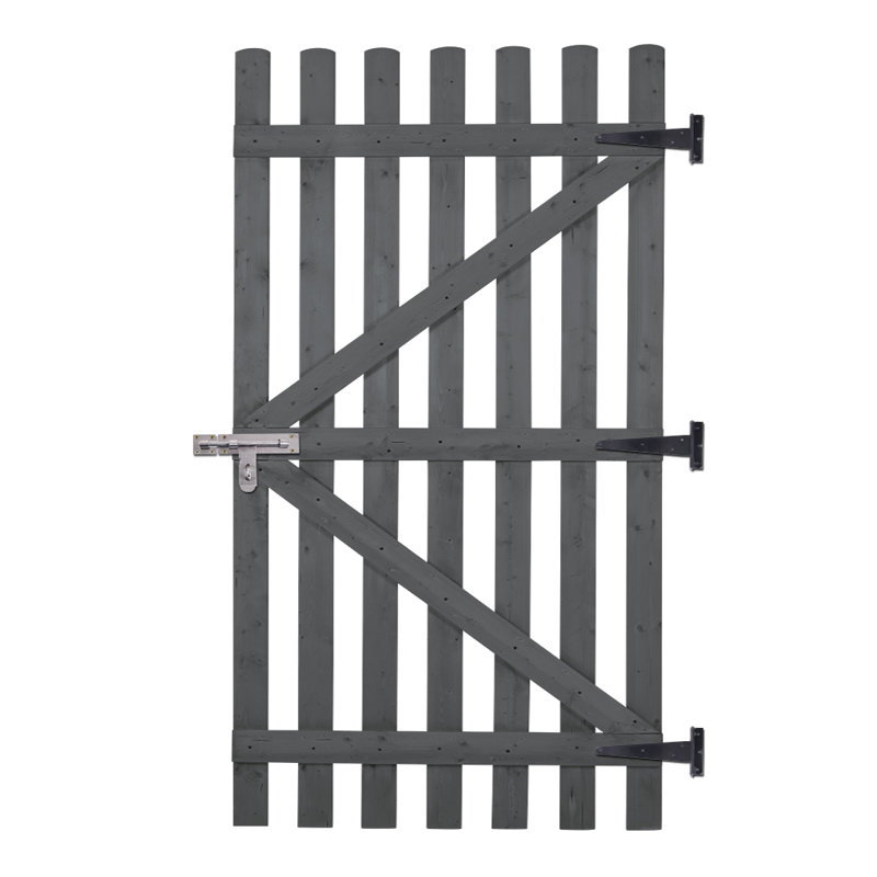 Caskey Garden Wood Fence Gate with Latch, 150cm H x 90cm W x 1.5cm D