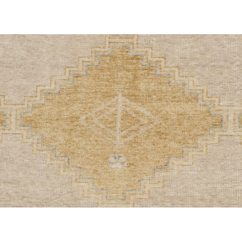 Distressed Homage Hand Knotted Wool Geometric Area Rug, Rectangle 8' x 10'