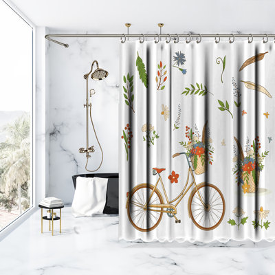 Shower Curtain with Hooks Included