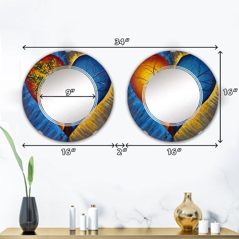 Ensemble de 2 miroirs sans cadre
