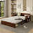 Daybed With Removable Desk, Storage Drawers & Hydraulic Side Table-366229099-366229097