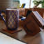 Wood Square 8 Piece Coaster Set