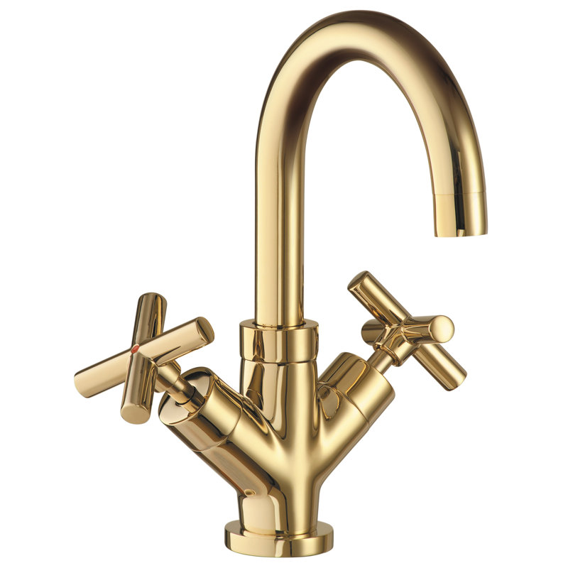 Apollo Countertop Basin Mixer, Gold