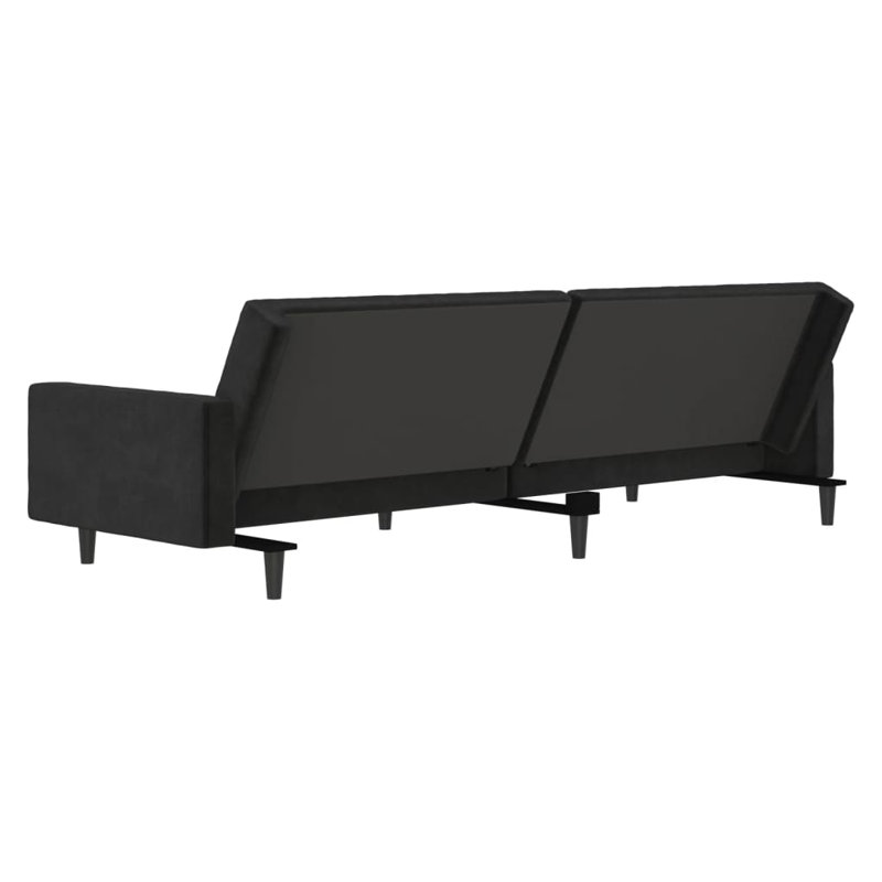 Sharde 86.6'' Velvet Sofa, Black Velvet