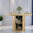 43" Round Dining Table for 4 People, Small Wood Kitchen Table with Sturdy Metal Base, Modern Round Dinner Table for Dining Room, Easy Assembly