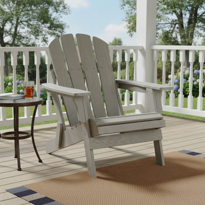 Chaise pliante en bois surdimensionnée avec dossier et siège préassemblés, chaise de patio en bois pour patio