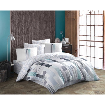 Cotton Geometric Shapes Duvet Cover