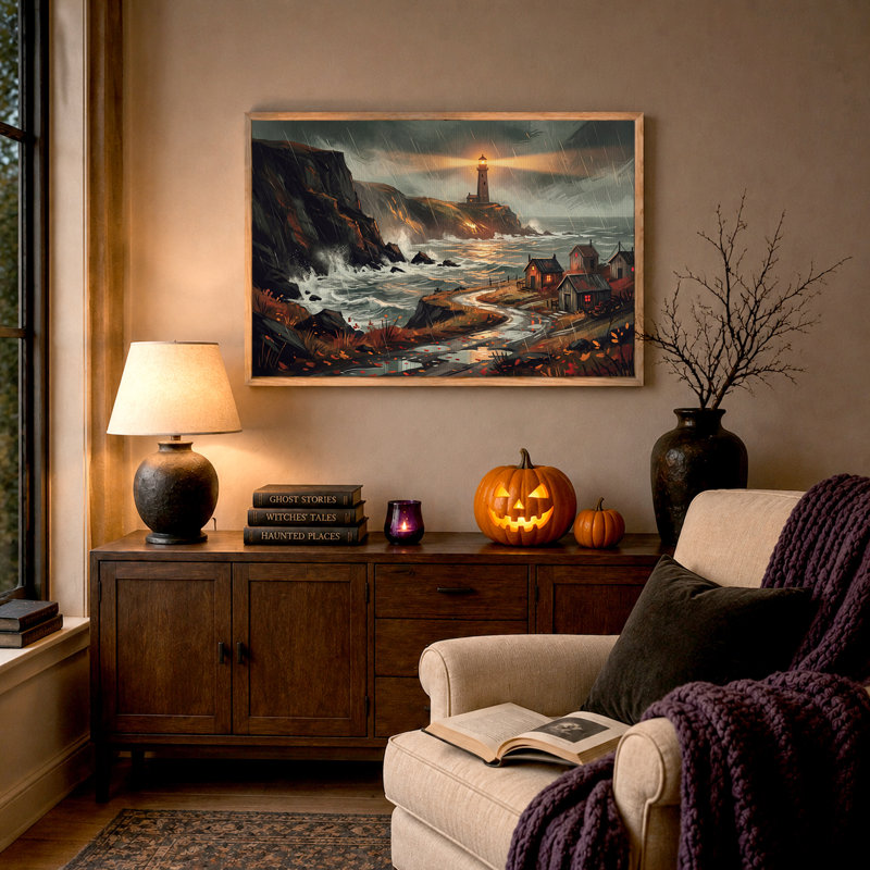 Art mural sur toile Halloween, H 32 po x l 48 po