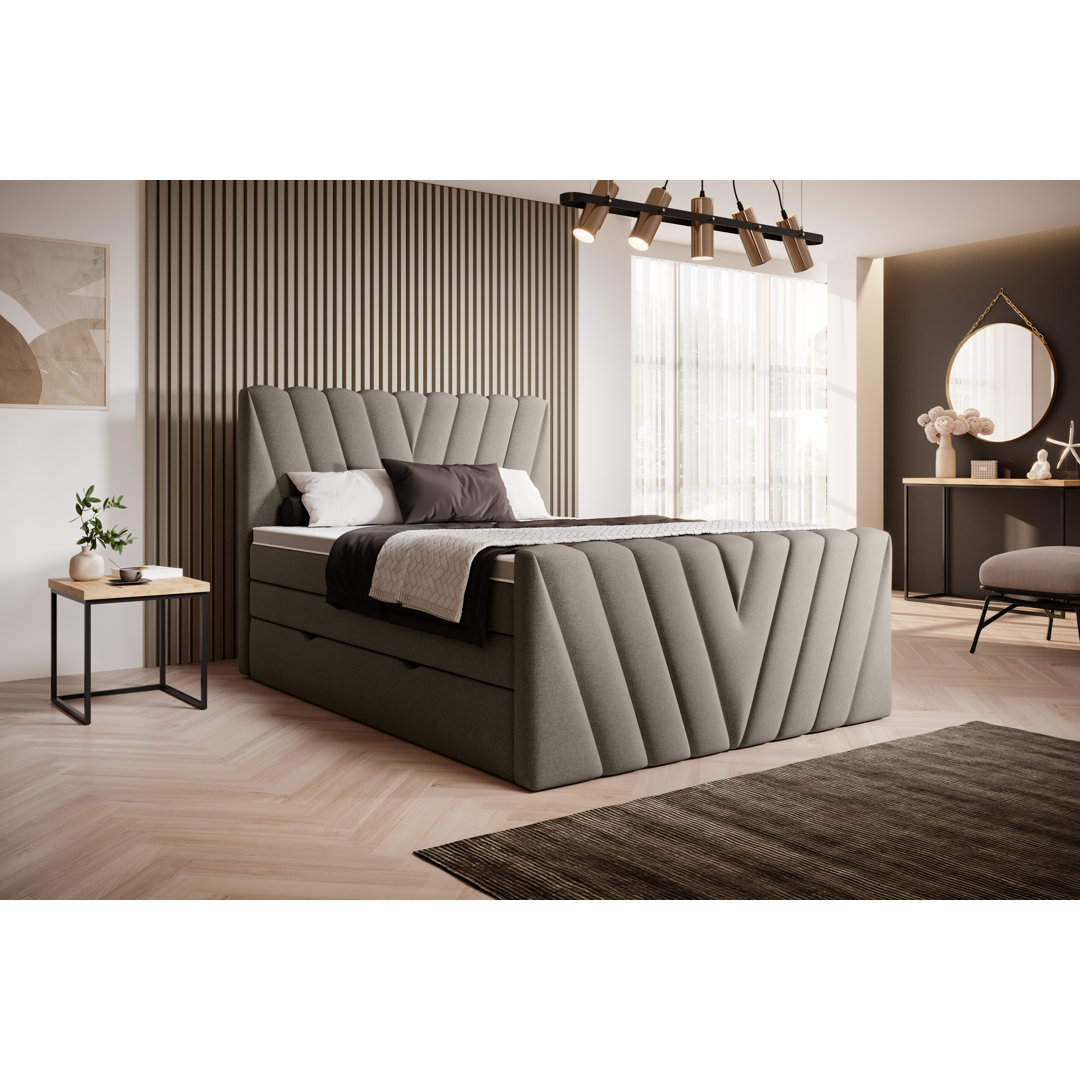 Boxspringbett Leitao mit Topper und Bettkasten