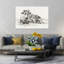 Vache couchée, rétro rétro, art mural classique-1194263852