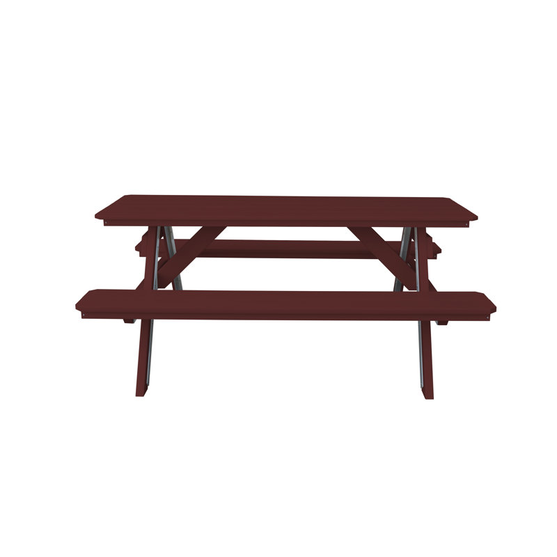 6 - Person Patio Dining Set with Rectangular Table, Cherrywood, 70" W x 60" L