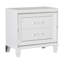 Ensemble de chambre avec grand rangement 4 pièces Rosa, DEL, détails miroir, blanc métallique
