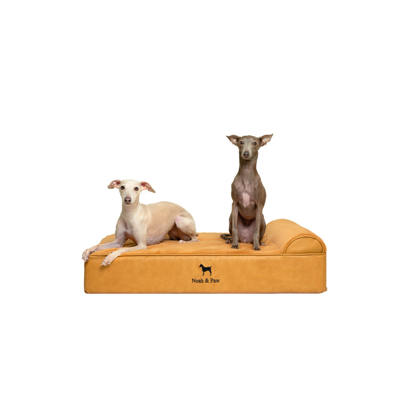  Lit orthopédique pour chien géant XXL, mousse viscoélastique infusée de gel rafraîchissant, imperméable, lavable à la machine, avec housse intérieure (similicuir)