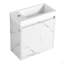 Meuble-lavabo mural flottant de 20 po avec lavabo en résine et porte d'armoire à fermeture en douceur-125514724