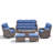 6-Piece Outdoor Wicker Patio Conversation Set With Swivel Chairs And Coffee Table-1008730644-1008730645