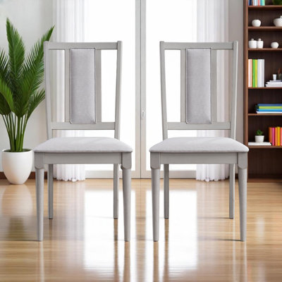 Robbie Beige Linen & Nature Finish Side Chair (Set-2)