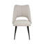 Chaises en métal à haute résilience en mousse de style moderne et minimaliste idéales pour la cuisine et la salle à manger beige