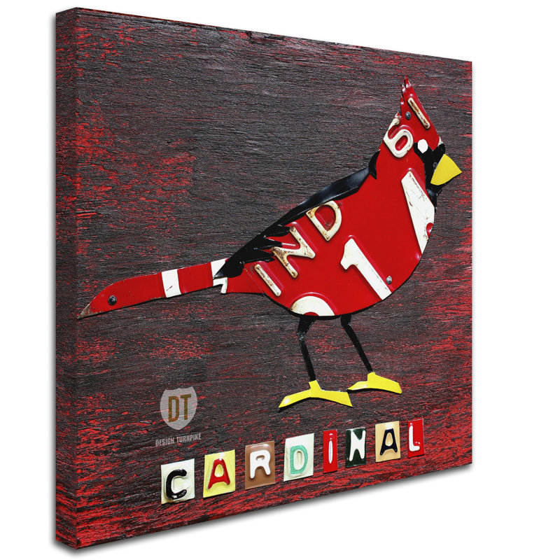 «Indiana Cardinal» par Design Turnpike, impression sur toile, H 18 po x l 18 po x P 2 po